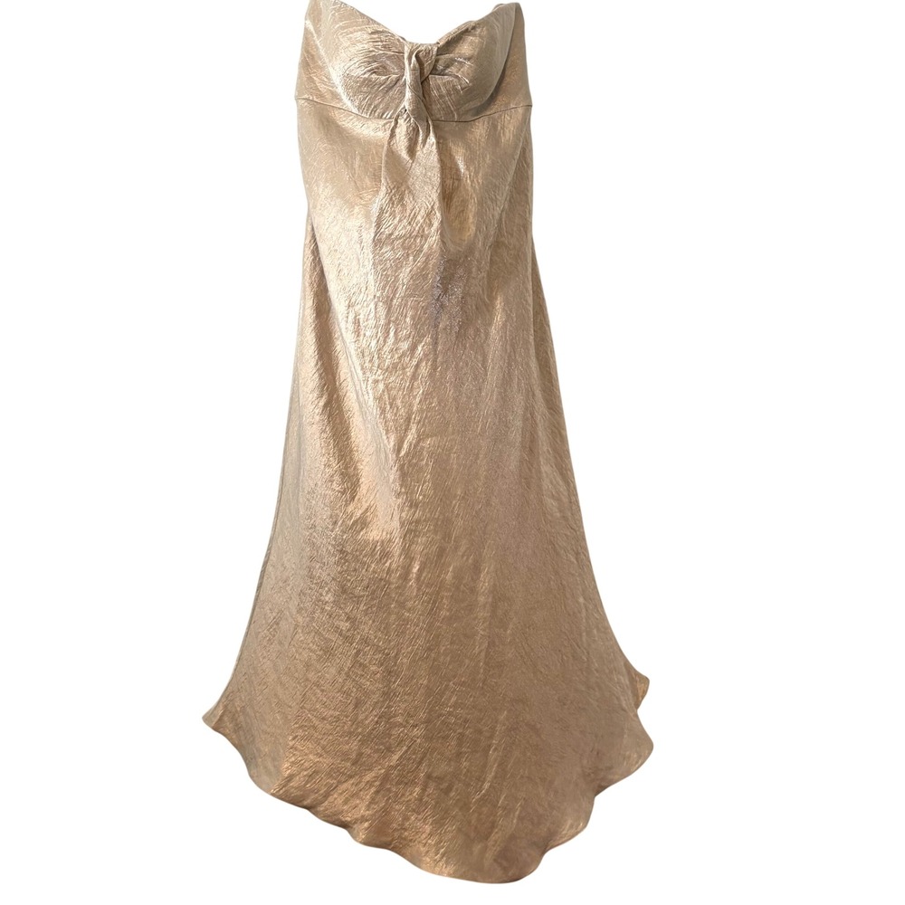 Adrianna Papell Women's Gold Strapless Formal Dress‎ in Size 10